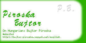 piroska bujtor business card
